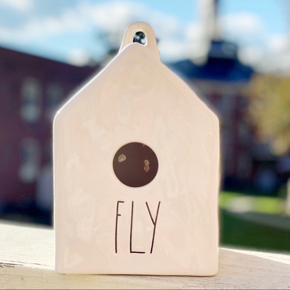 RARE Rae Dunn by Magenta Fly Ceramic Birdhouse